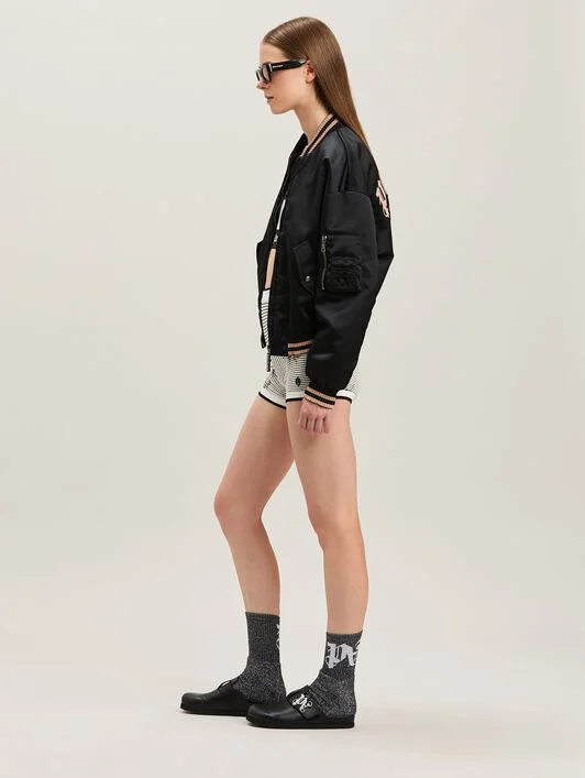 Palms jacquared knit shorts