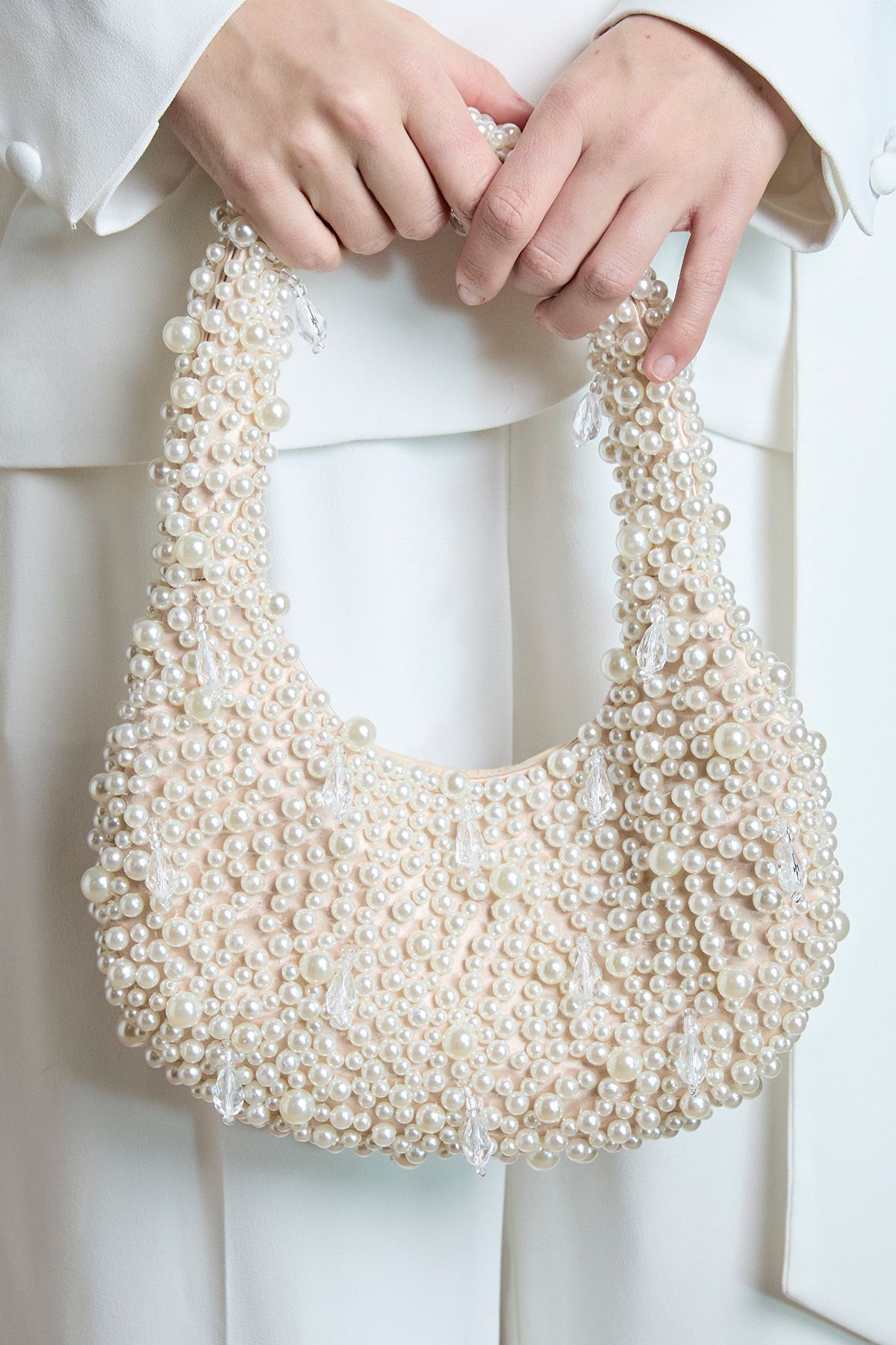 Coast Katie Pearl Detail Shaped Shoulder Bag