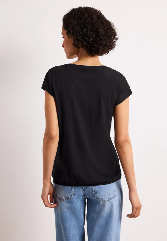 Dropped Shoulder Shirt mit Split Neck