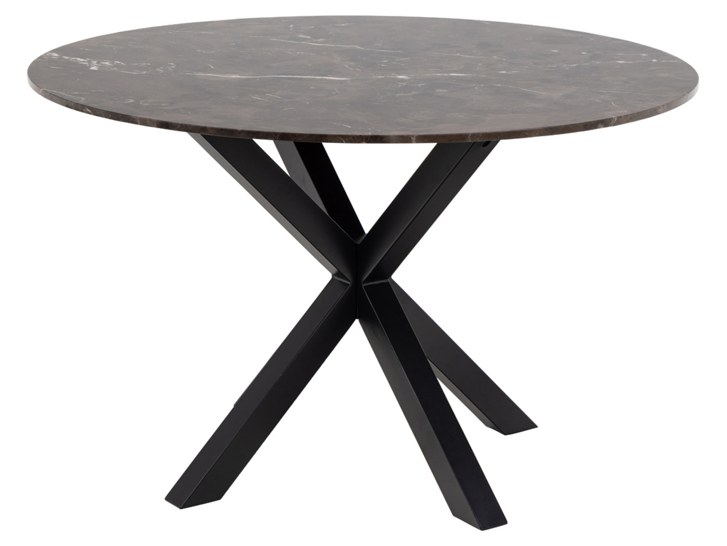 Stół okrągły Heaven 120 cm marmur brązowy