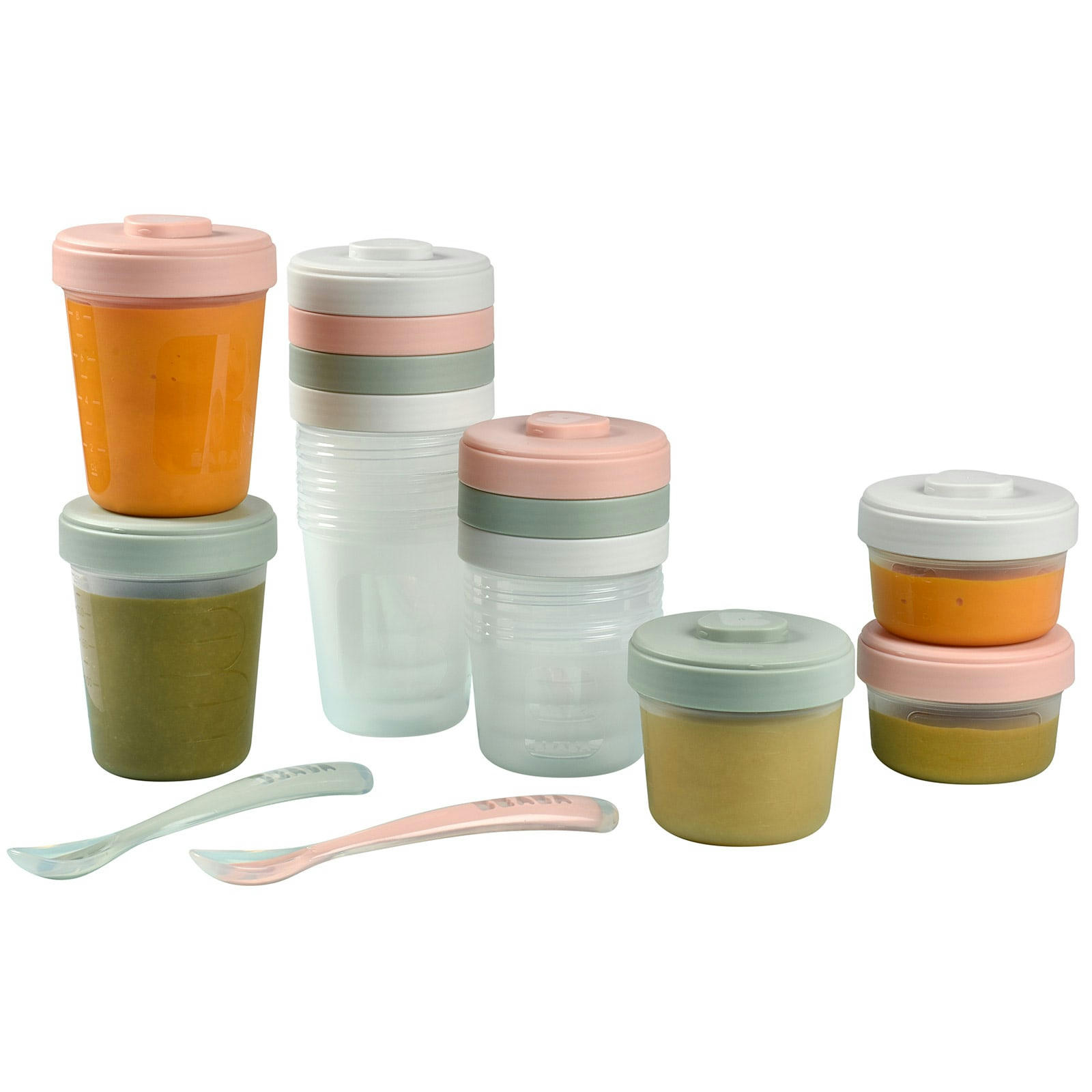 ACCESSOIRES REPAS - Pack 1er repas 12 pots de conservation vert