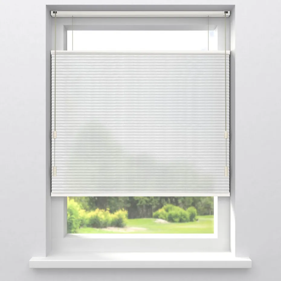 Kwantum Plisségordijnen | Fenstr Dubbel Plisségordijn Mia  Lichtdoorlatend Offwhite