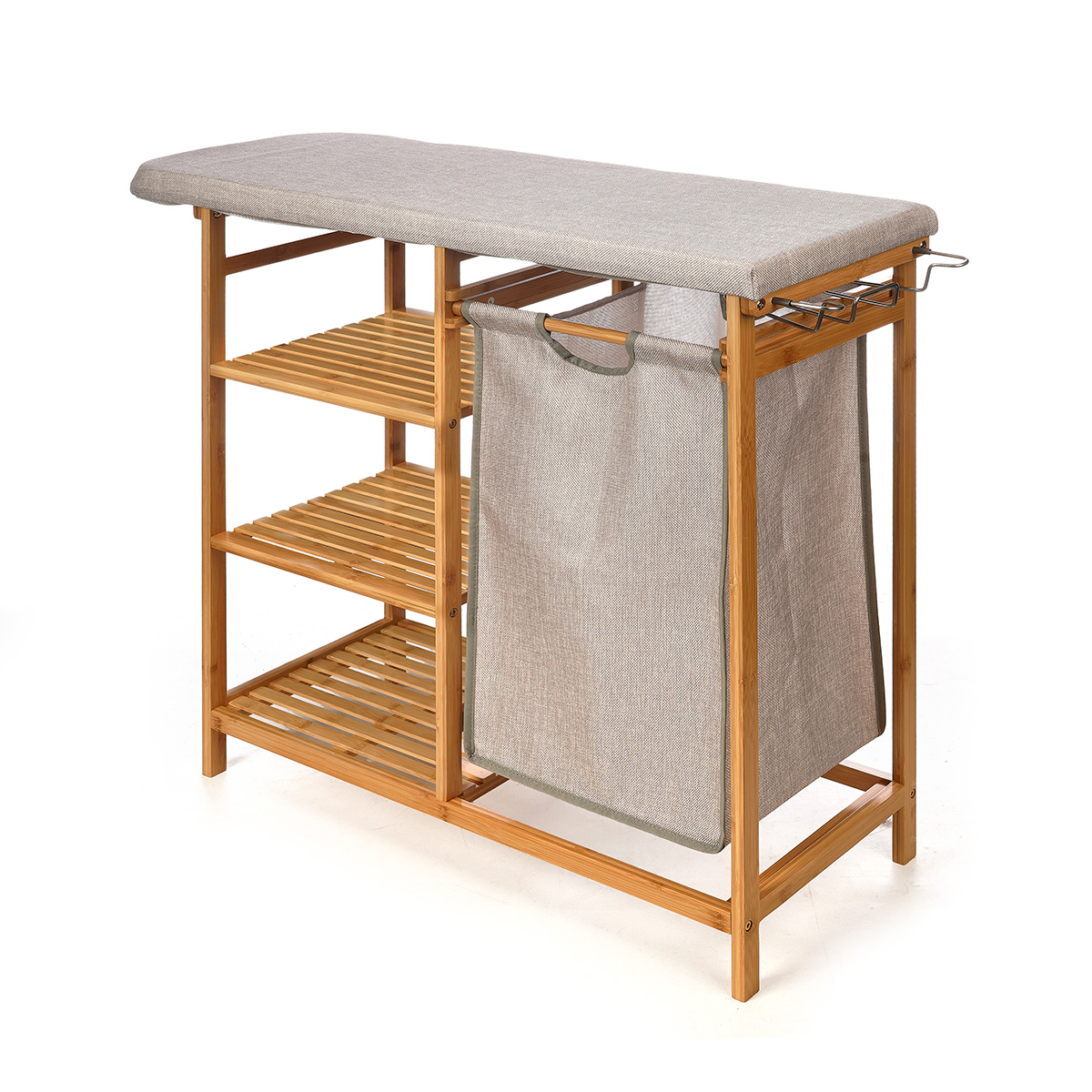 Tábua de engomar com móvel e gavetas bege