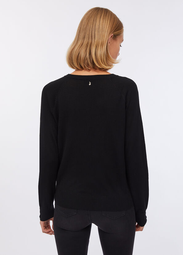 Maglia in lana con pizzo