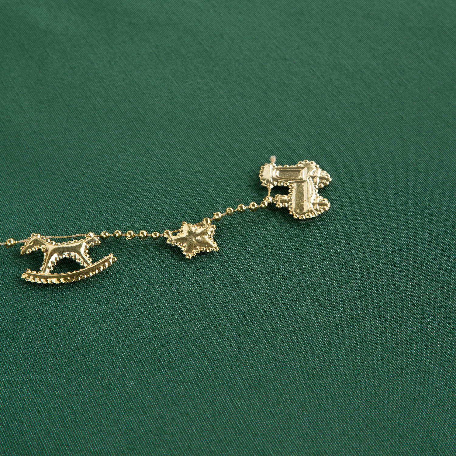 CHRISTMAS VERDE - Nappe imprimée vert avec traitement anti-taches coton 140x300 cm