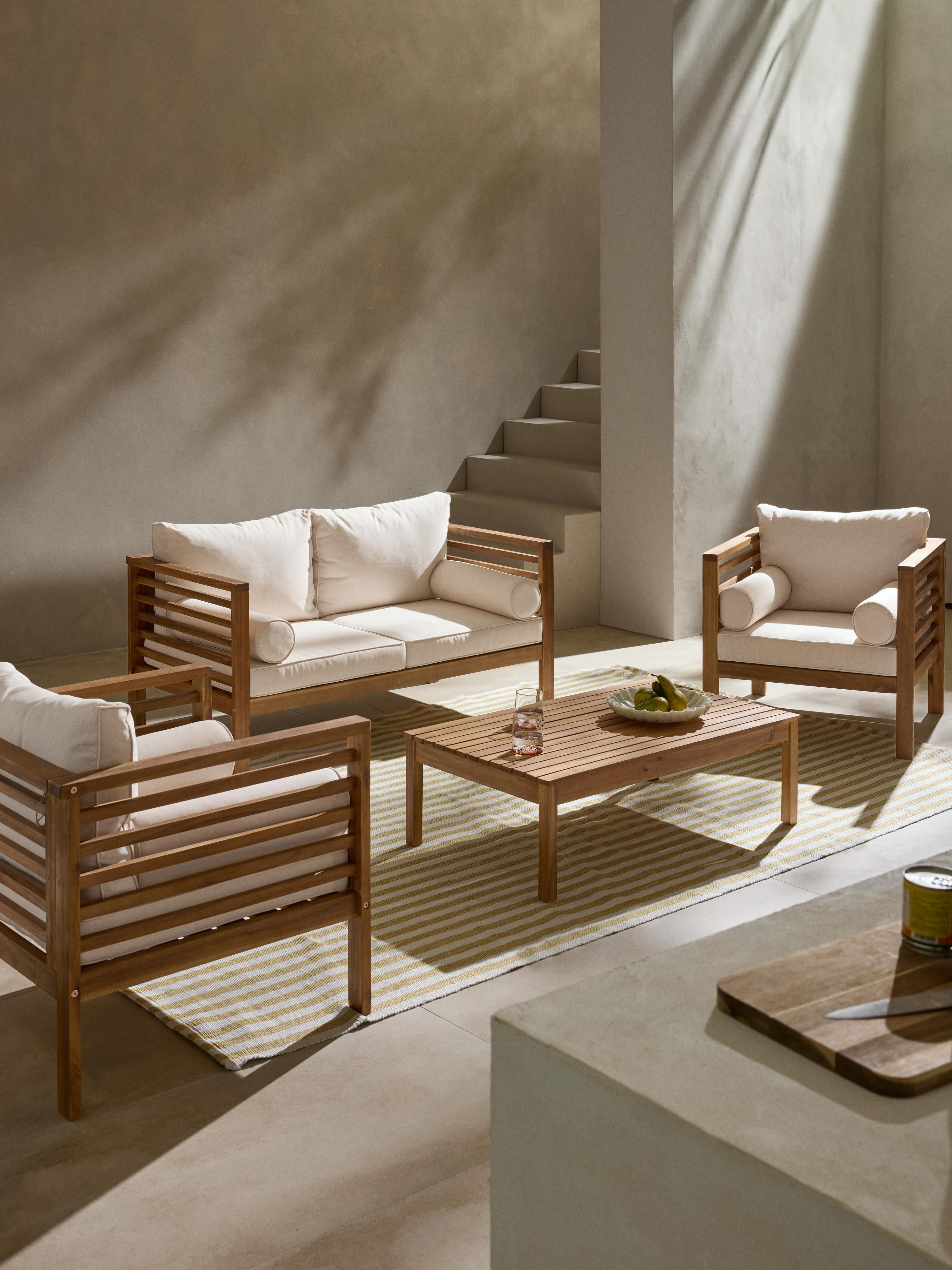 Garten-Lounge-Set Bo aus Akazienholz, 4er-Set