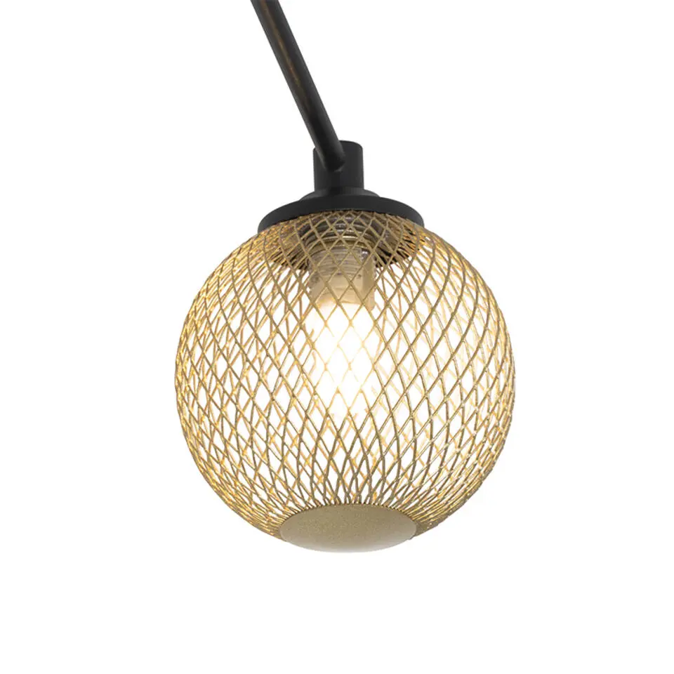 Qazqa plafondlamp met meerdere armen athens goudkleurig g9