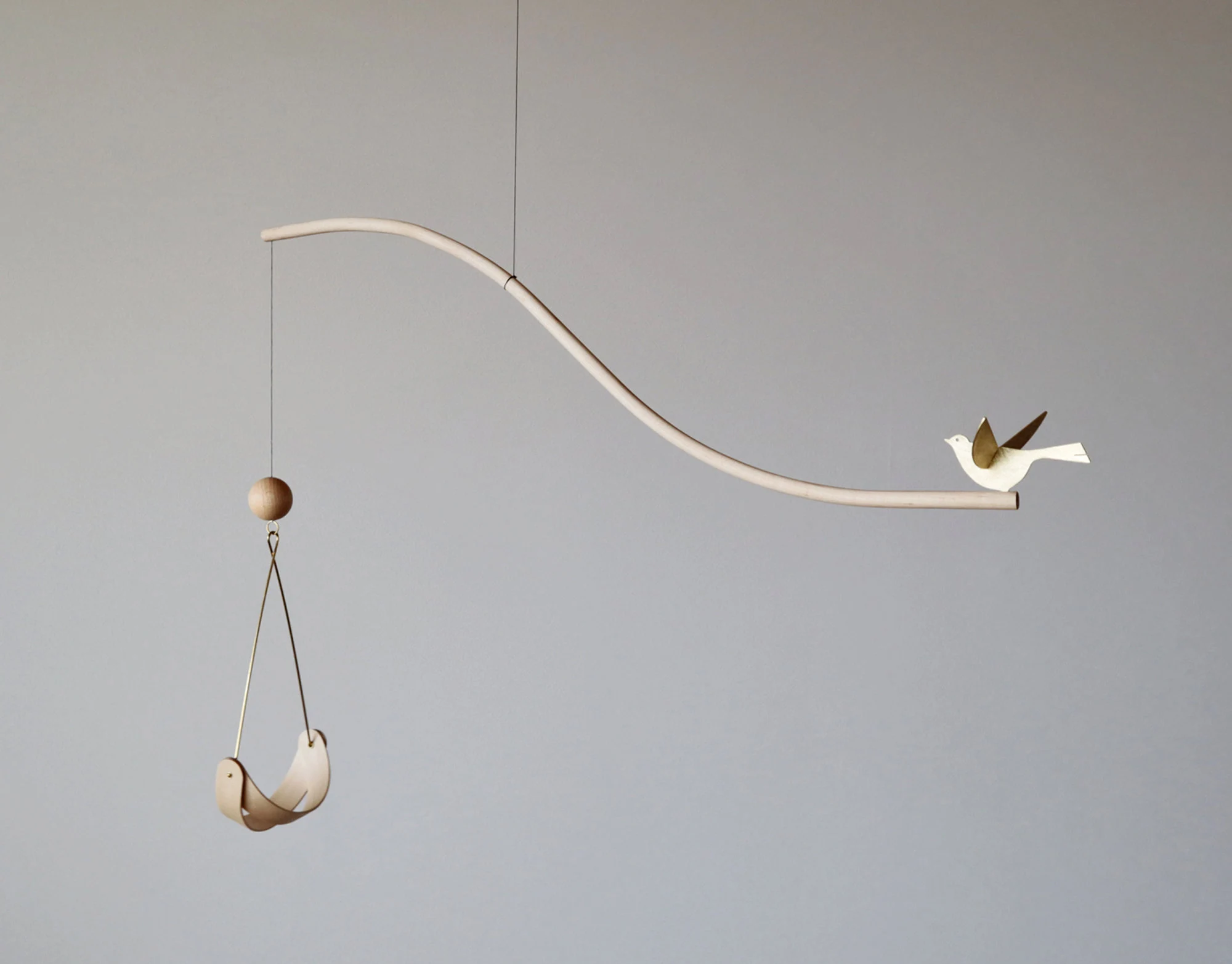 Air Plant Hanger, Kinetic mobile, Hanging mobile, Art for home, Tillandsia Plants, mobile for air plant, bird