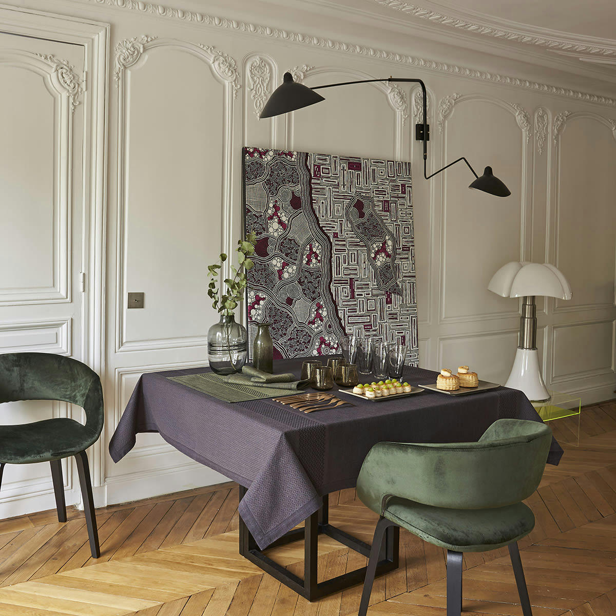 SLOW LIFE - Nappe en coton carbone 150 x 150