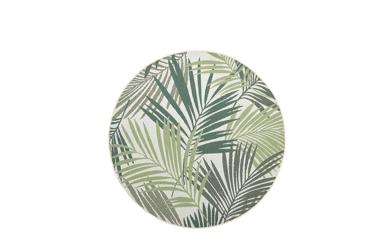 Naturalis karpet - Ø160 cm - palm leaf green
