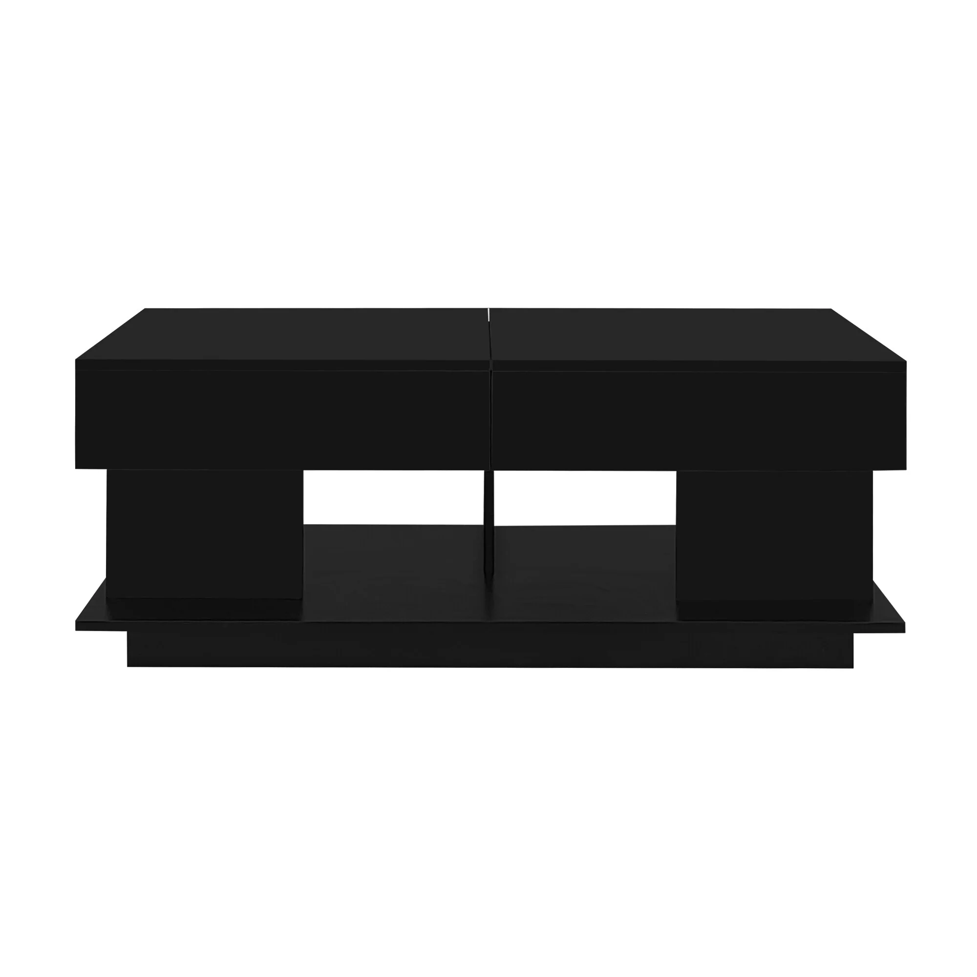 41.3''-76.7'' Extendable Coffee Table with Hidden Storage Space