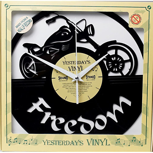 Horloge vinyle recyclé FREEDOM