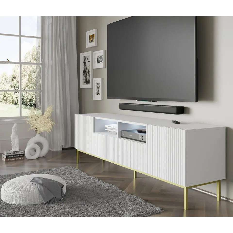 TV meubel Ravenna 2S2S 200 cm wit mat