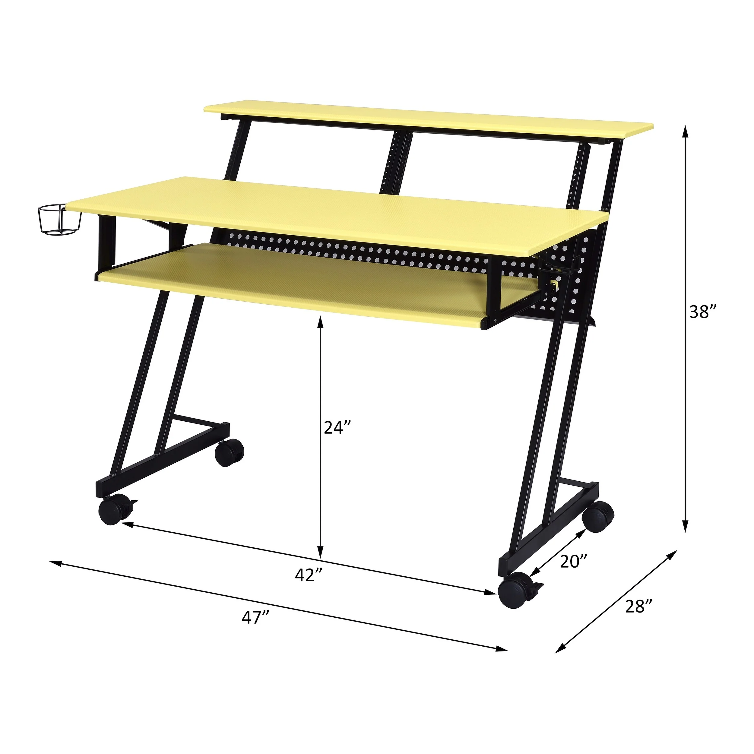 Suitor Yellow & Black Finish Music Recording Studio Desk