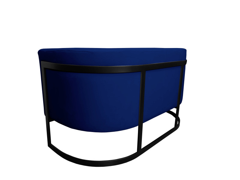 Sofa Glamour tkanina Welur podstawa metalowa
