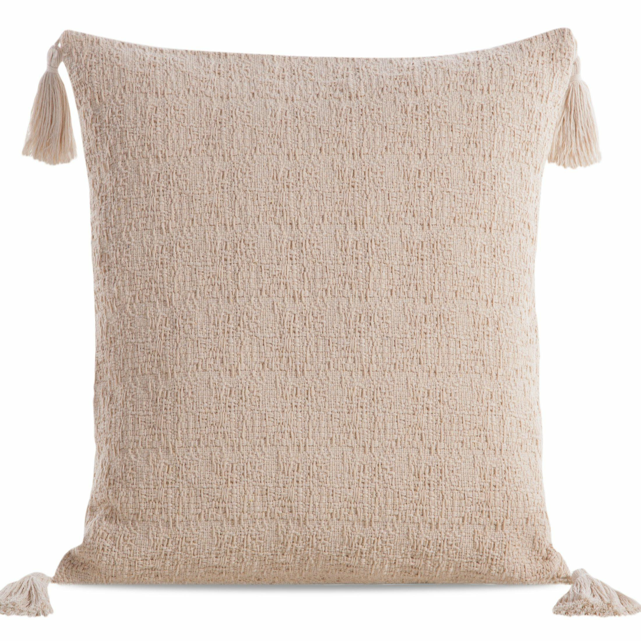 Poszewka na poduszkę jasiek BOHO/7 45x45 cm beż chwosty