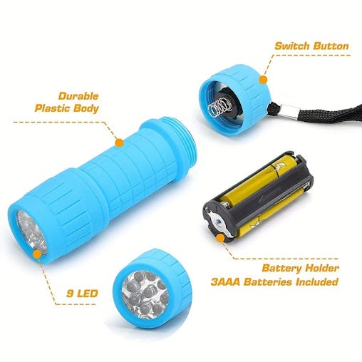 NNETM Mini LED Flashlights Set (6-Pack)