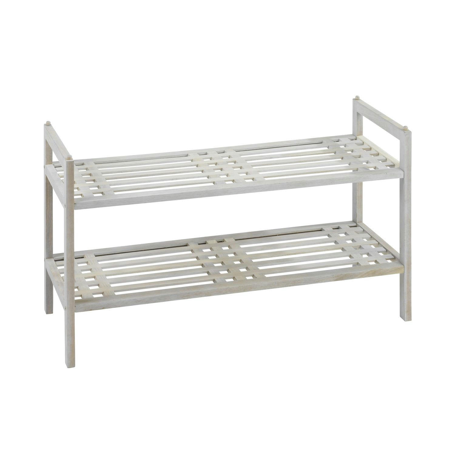 - Etagère en bois de noyer massif blanc