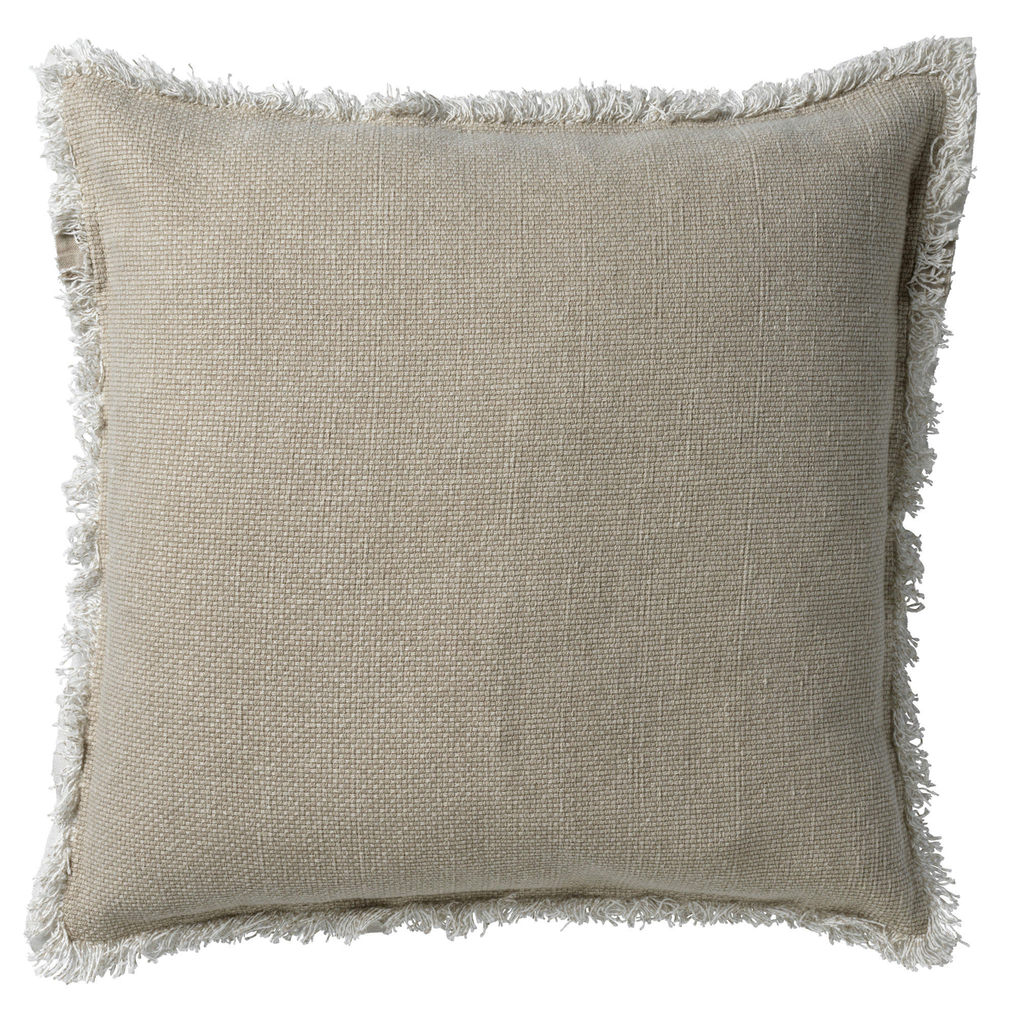 - Housse de coussin beige en coton-45x45 cm uni