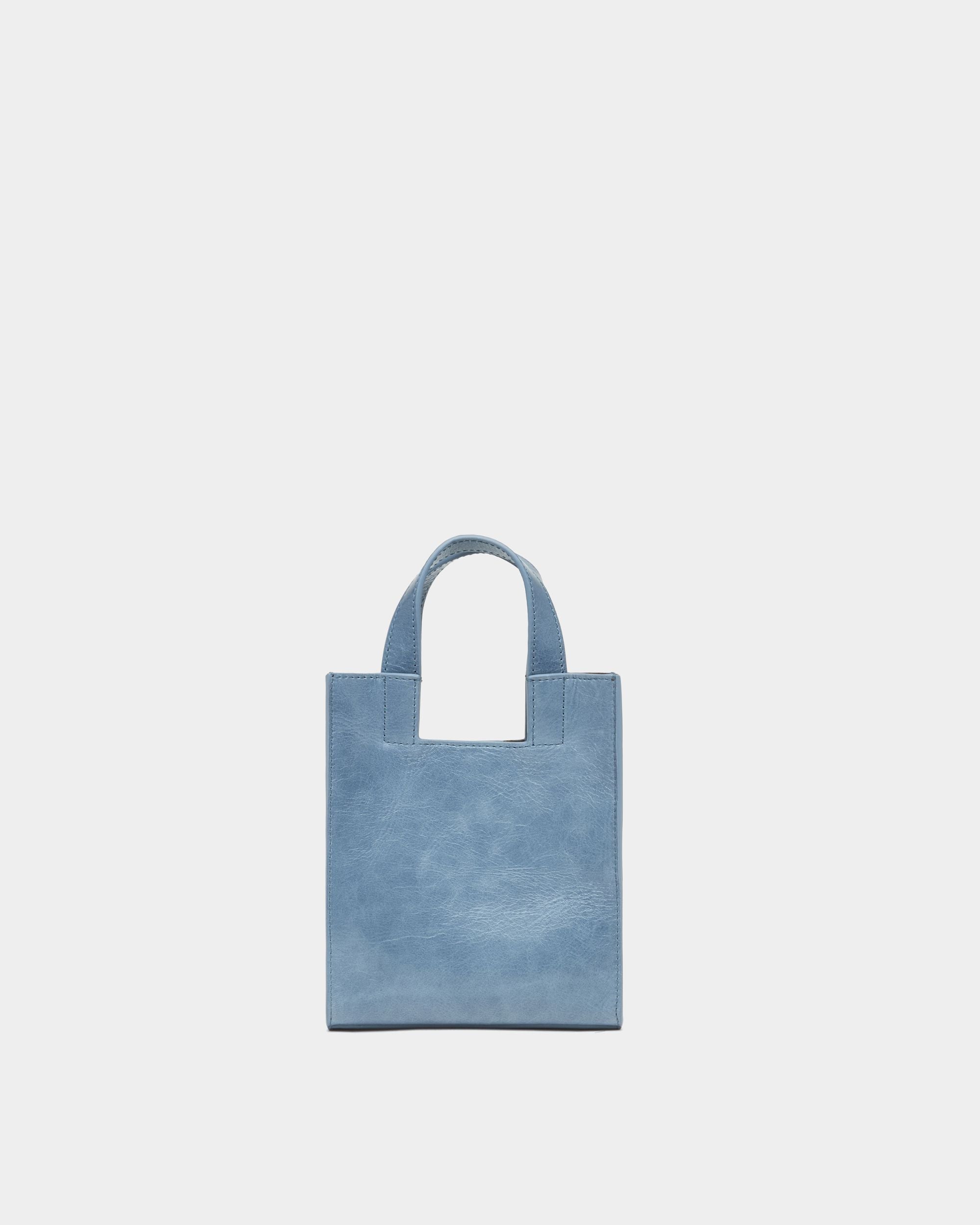 Kleine Tote Bag Easy Bally aus Leder in Light Blue