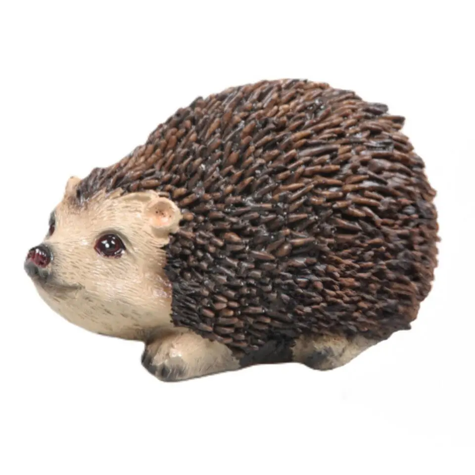 Farmwood Egel tuin beeldje - voor binnen/buiten - 10 x 7 x 6 cm