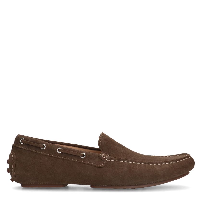Manfield Taupe suède loafers