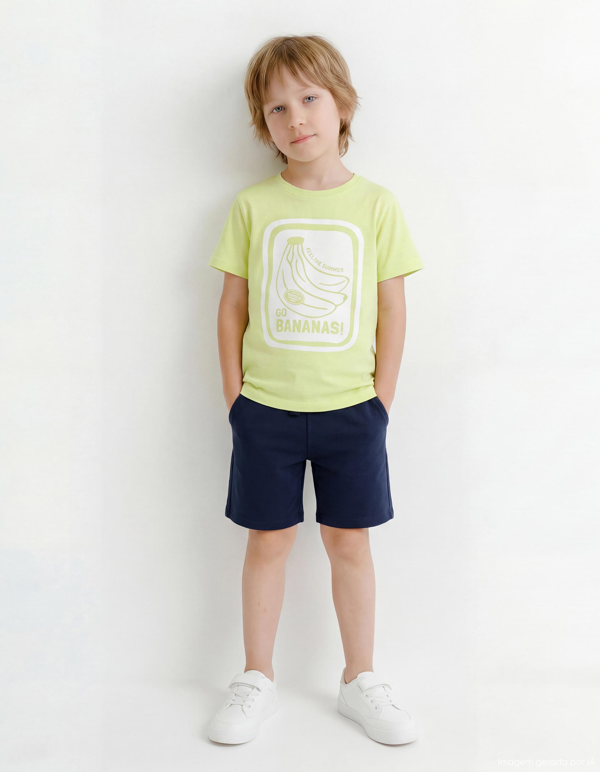 T-shirt Estampada, Menino, Verde