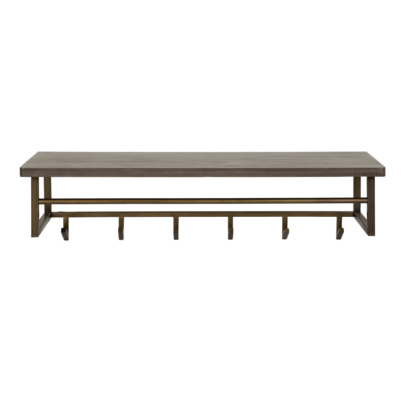 Giga Meubel Kapstok Ferro Hoedenplank - Brons - 6-Haken - 100x33x26cm