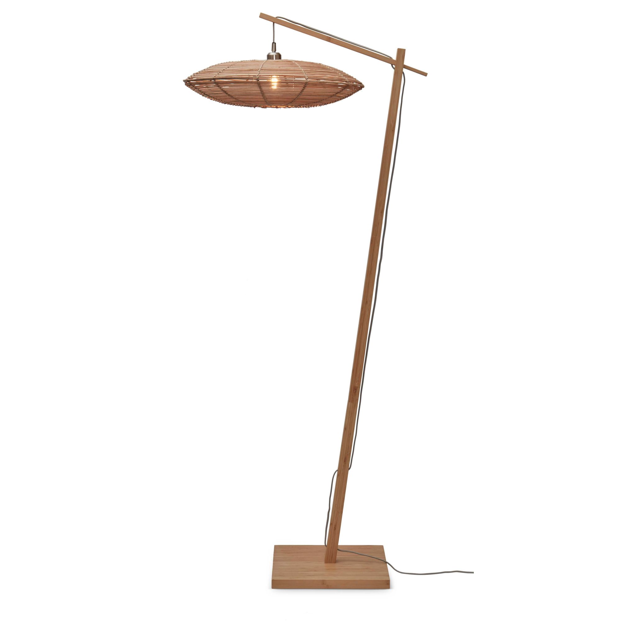 GOOD&MOJO vloerlamp Tanami - bruin - Ø55cm