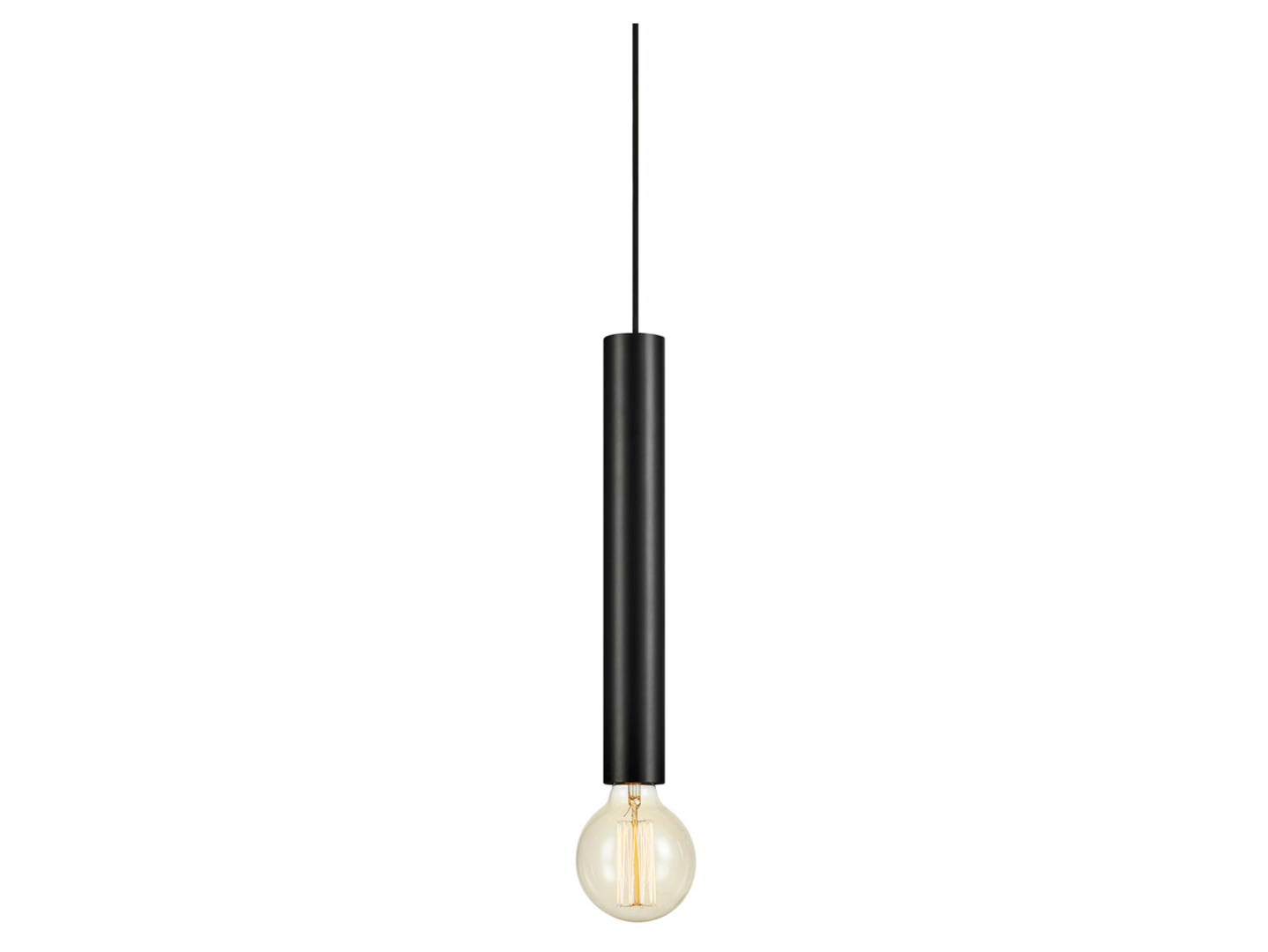 Lampa wisząca Sencillo metalowa czarna