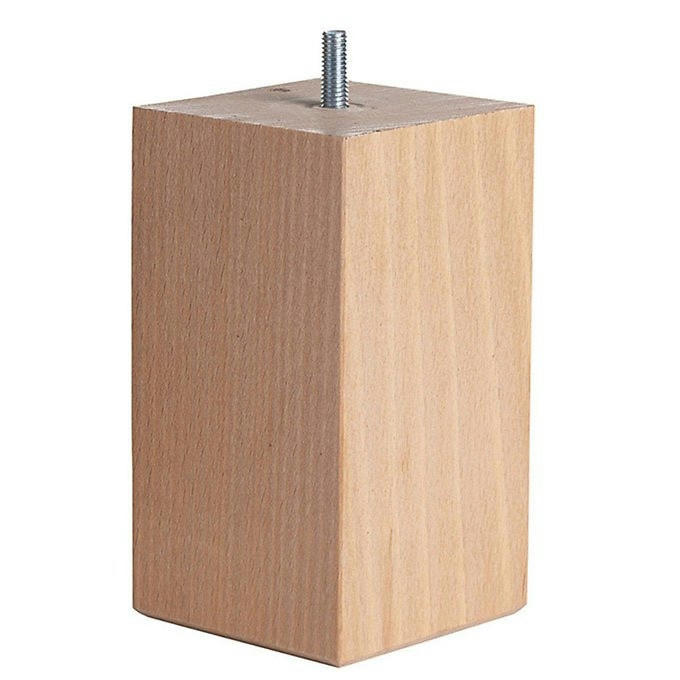 Lot de 4 pieds sommier forme carrée haut. 15 cm