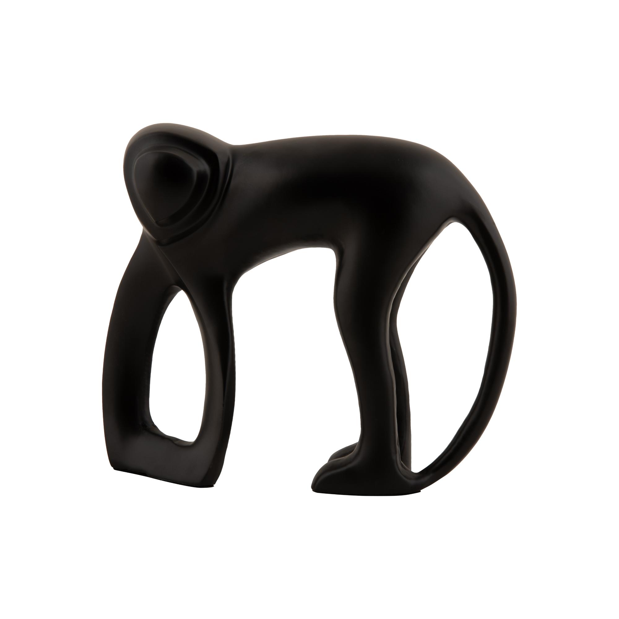 Present Time ornament Monkey - zwart - 17x5x15cm