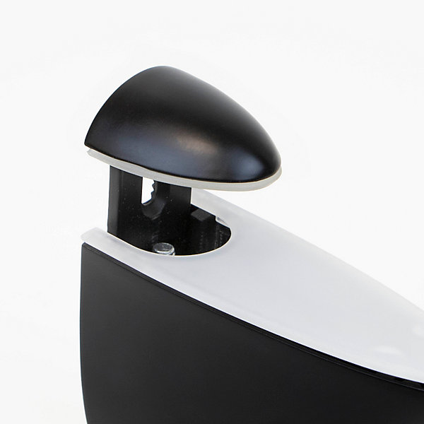 Emuca Jeu de supports Pelicano pour étagères en bois ou en verre, Plastique et Zamak, Peint en noir
