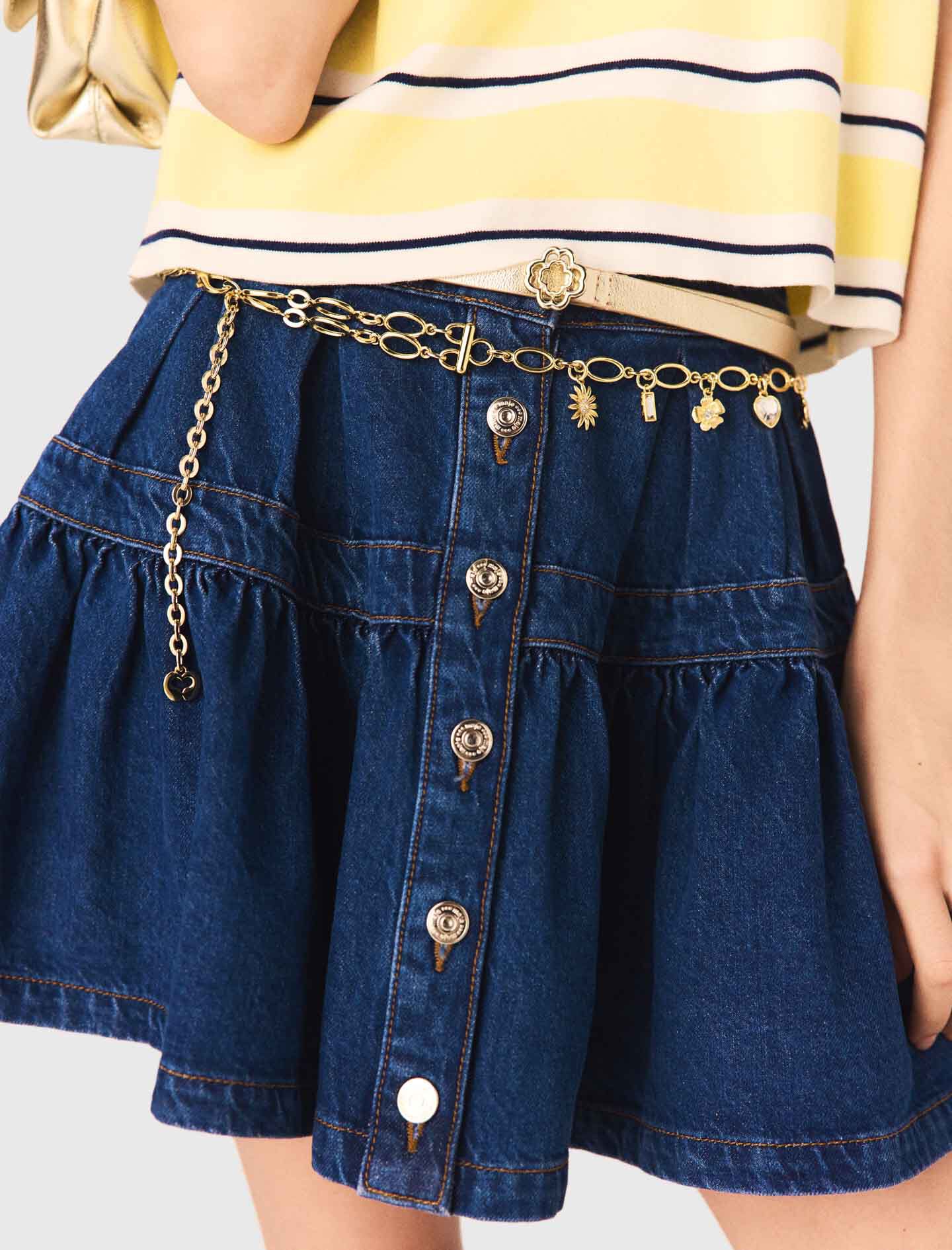 Ceinture chaine double à charms