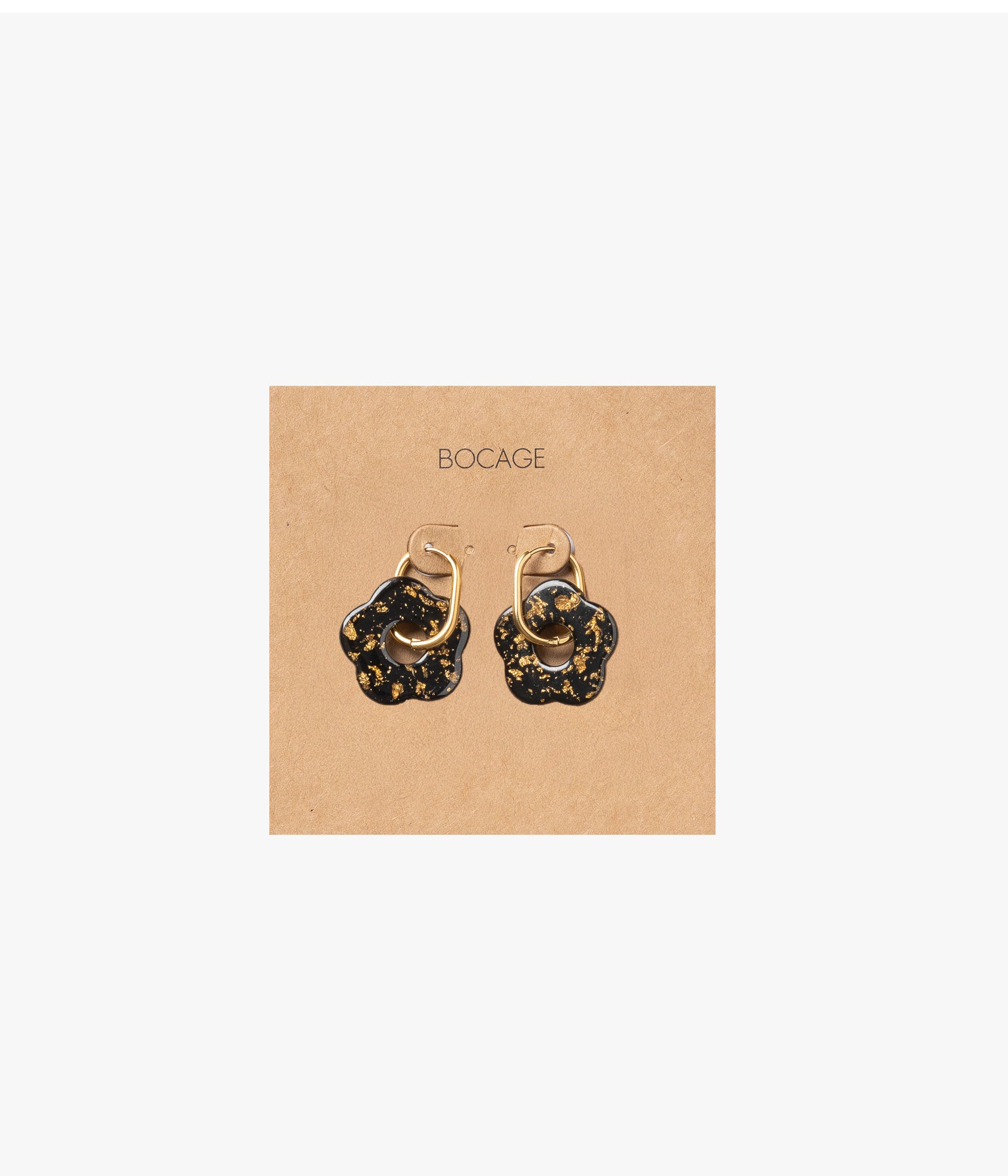Boucles d'oreilles Delphine noir