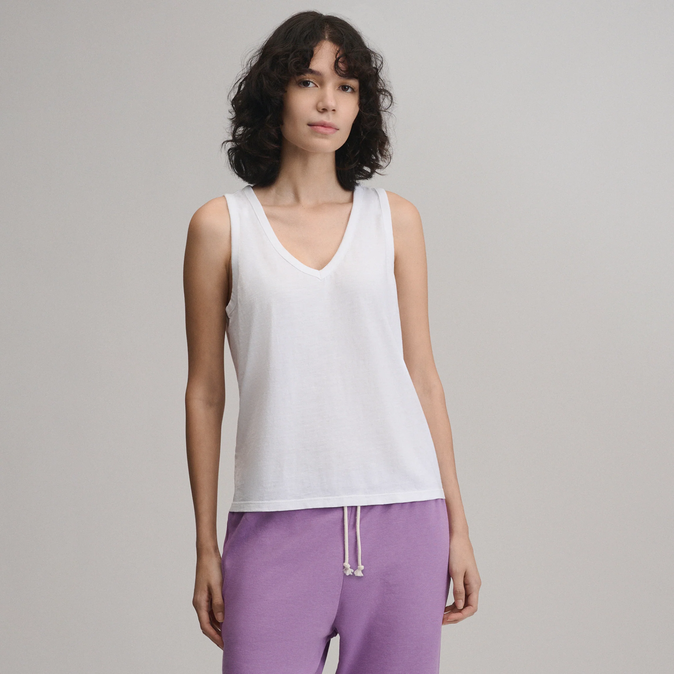 Women's Sunwashed Cotton V-Neck Tank
