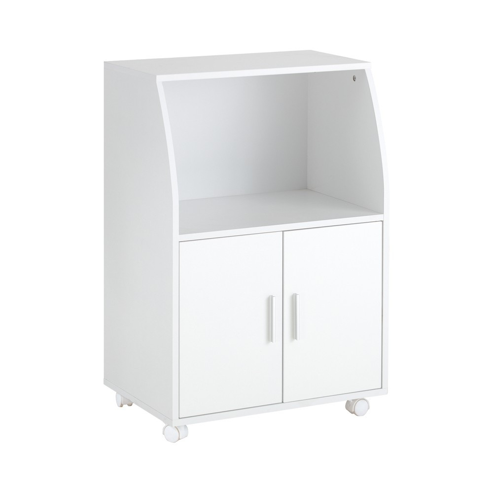 SoBuy Wózek kuchenny z 2 szufladami Biały 55x38x84cm Nowoczesny FRG241-W