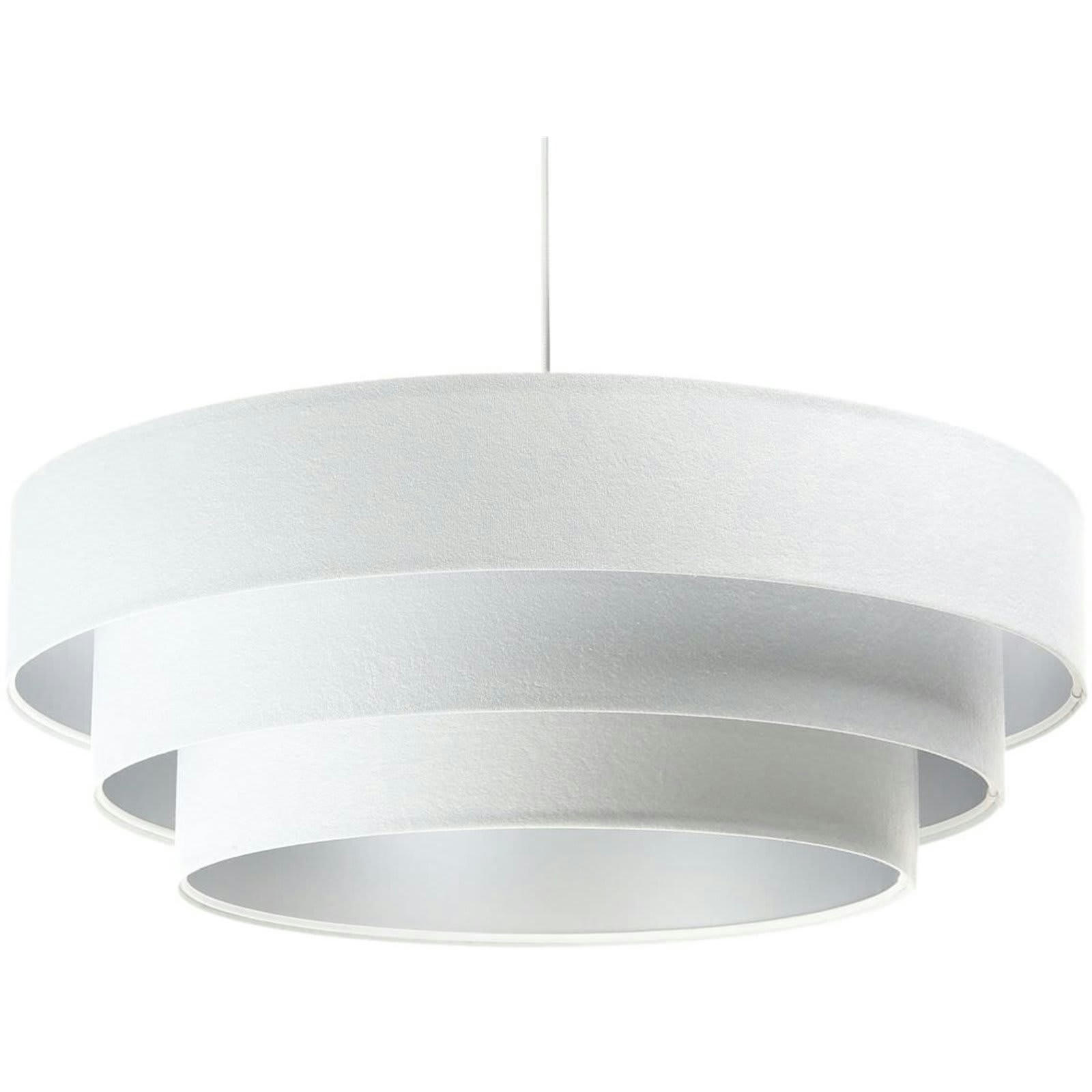 TRINITI - Suspension Tissu Blanc 60x60x25 cm