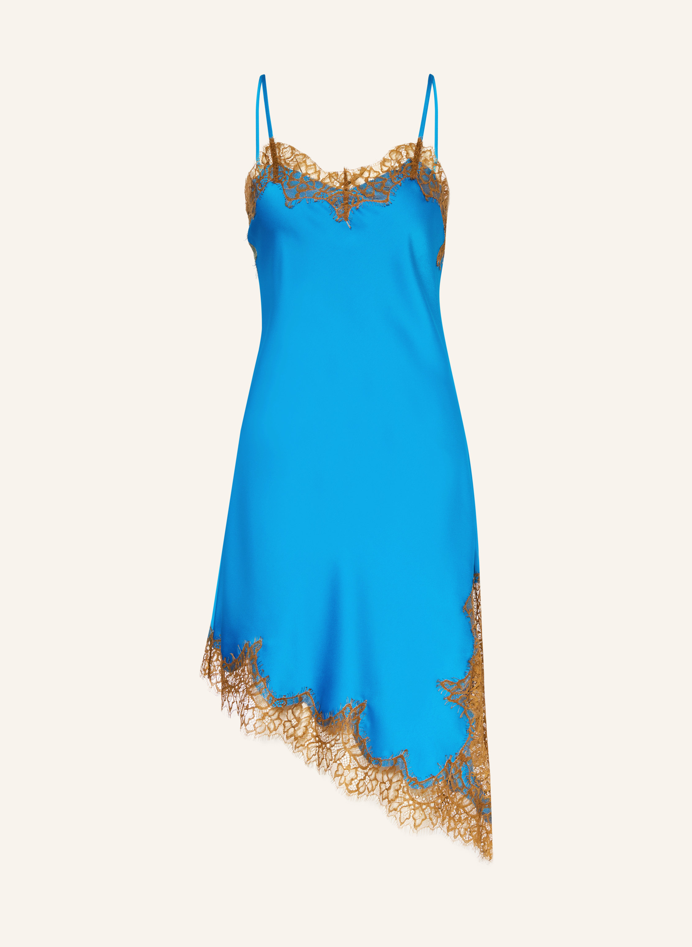 Rich & Royal Satinkleid mit Spitze