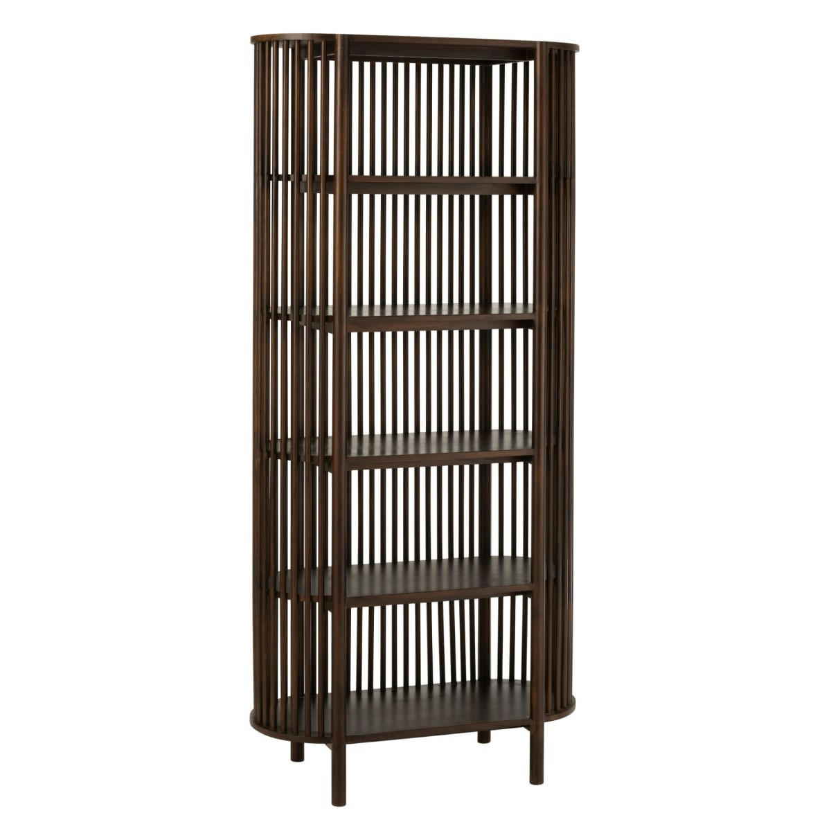 DAVID - Etagère contemporaine en bois foncé 5 étages