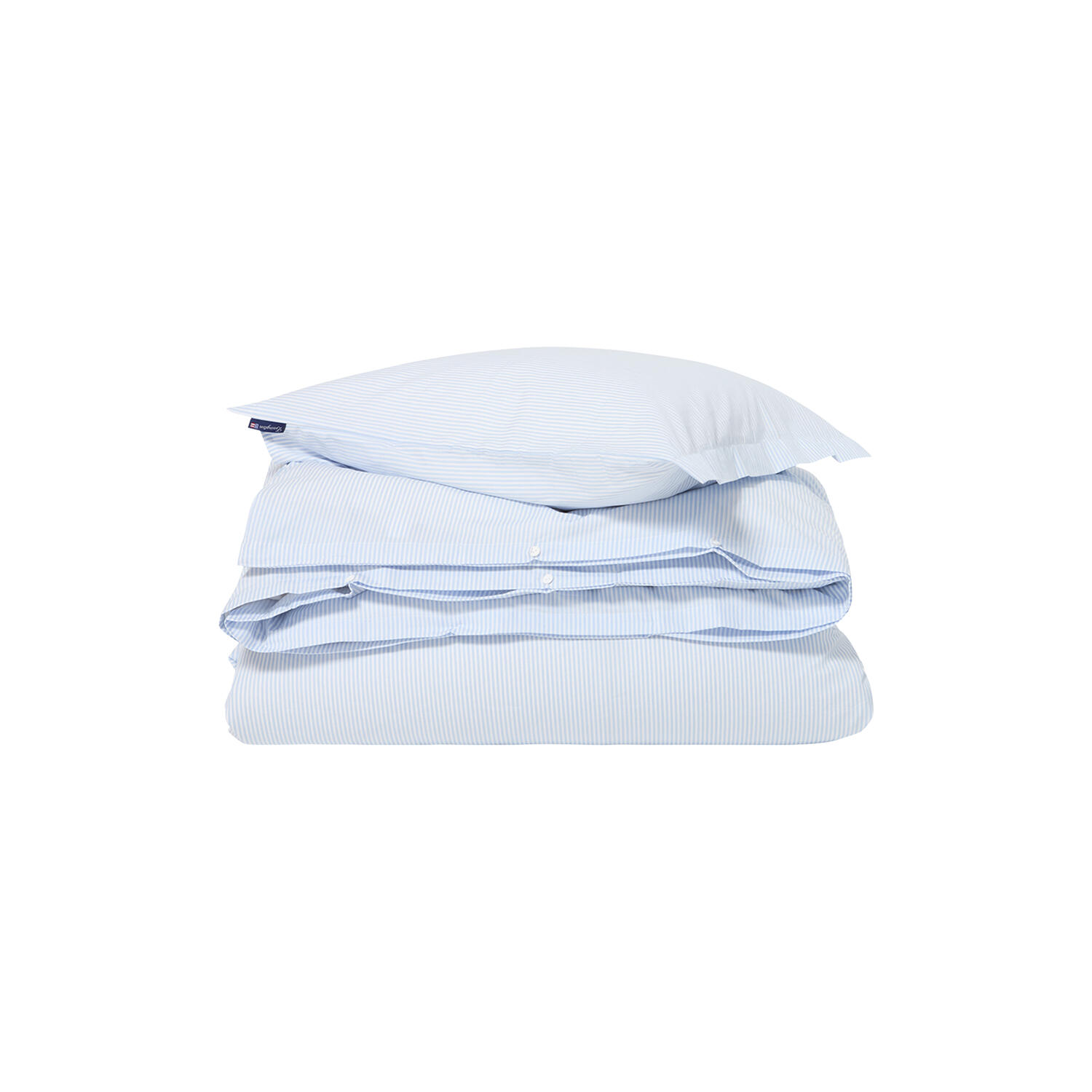 Striped Cotton Sateen Bed Set, blue/white