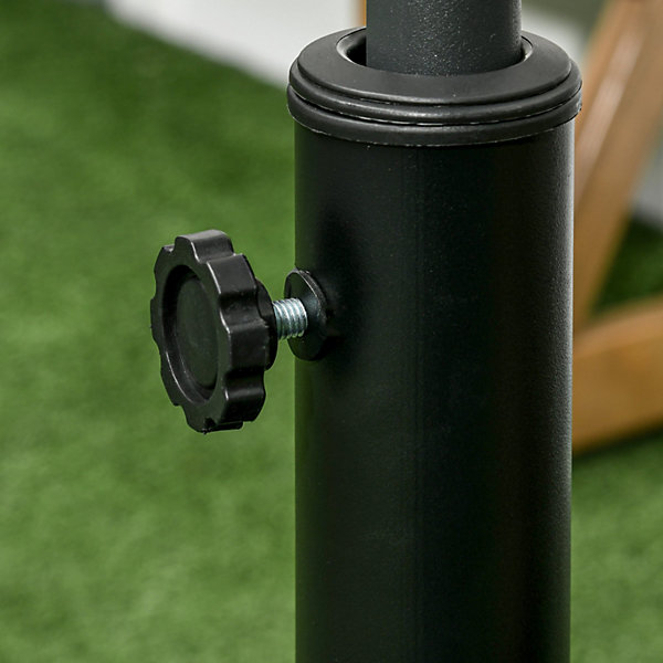 Base de Parasol Mobile, 23,5 kg, avec Roulettes, pour 38 48mm, Noir