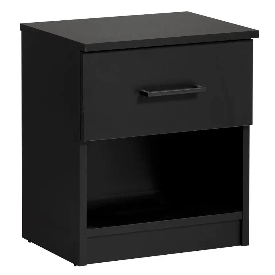 Nachtkastje Sena - 1 lade - zwart
