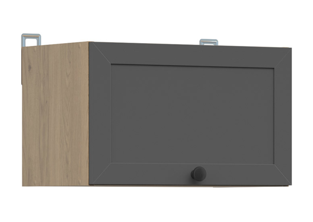 Szafka kuchenna górna Junona Line 50 cm nad okap dąb bernstein/grafit