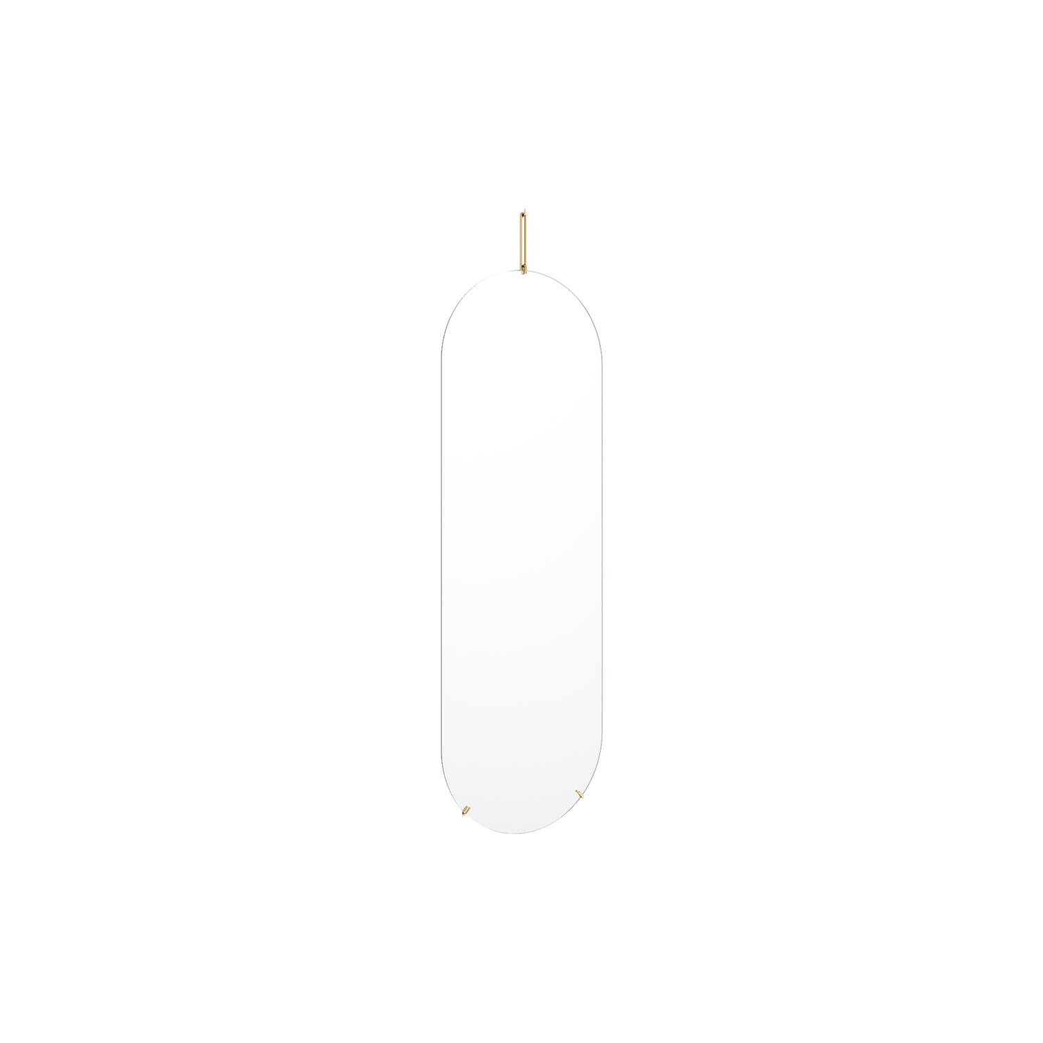 Tall Wall Mirror, brass