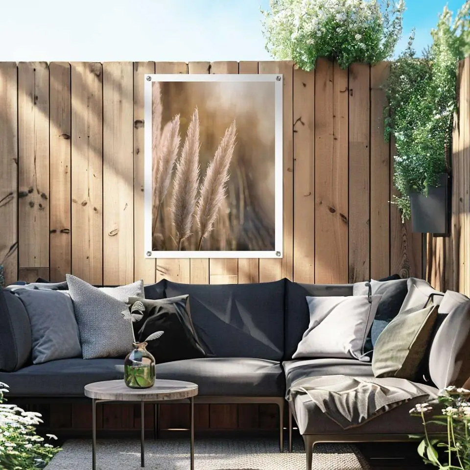 Tuinposter Pampas - 80 x 60 - Beige