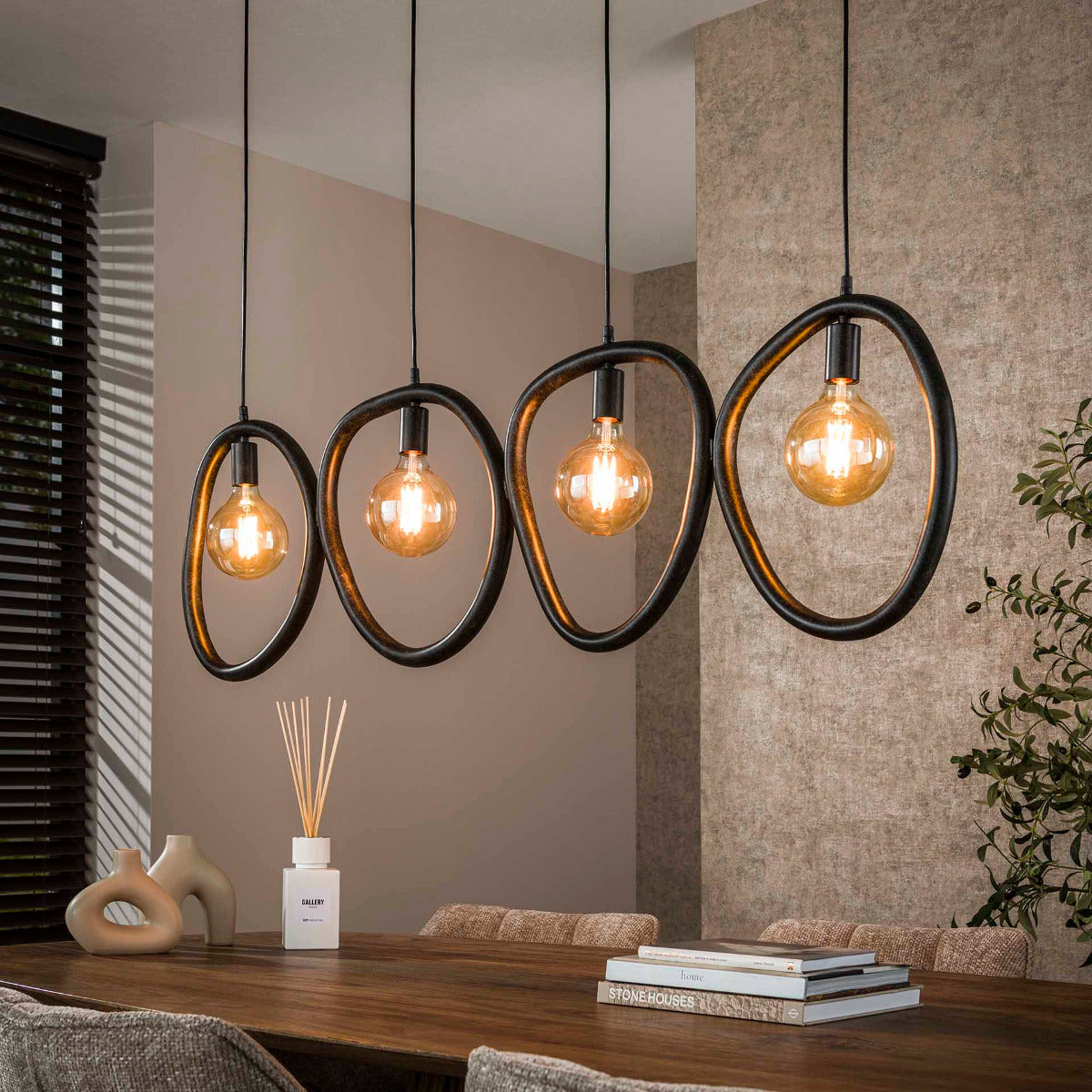 Fraaai - Celia hanglamp 4-lichts - artic zwart