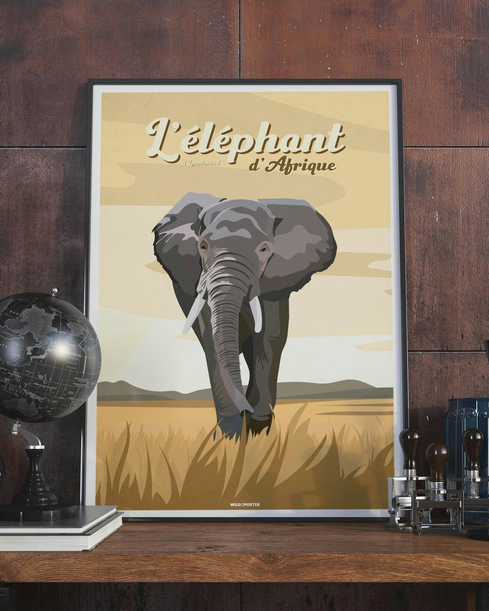 ANIMAUX - Affiche Animaux - L'Elephant d'Afrique 40 x 60 cm