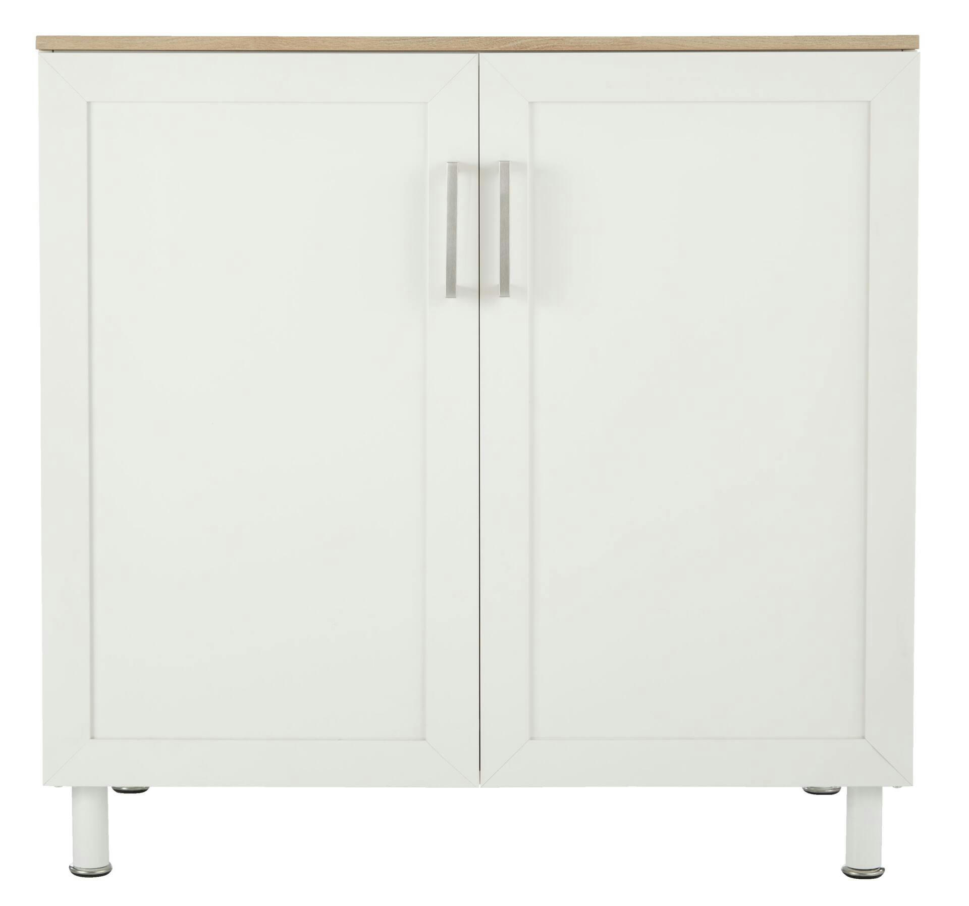 For Living 2-Door Base Laundry Cabinet, 36-in, White