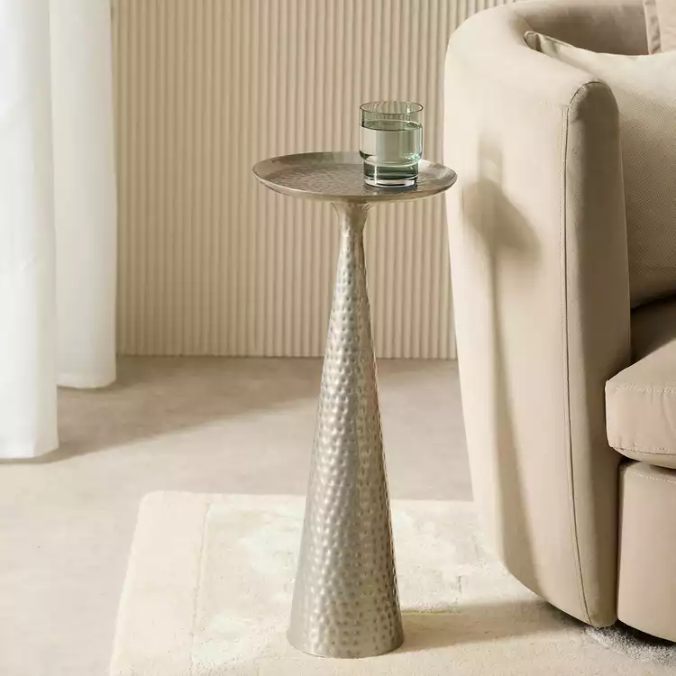 Habitat Corinne Round Side Table - Silver